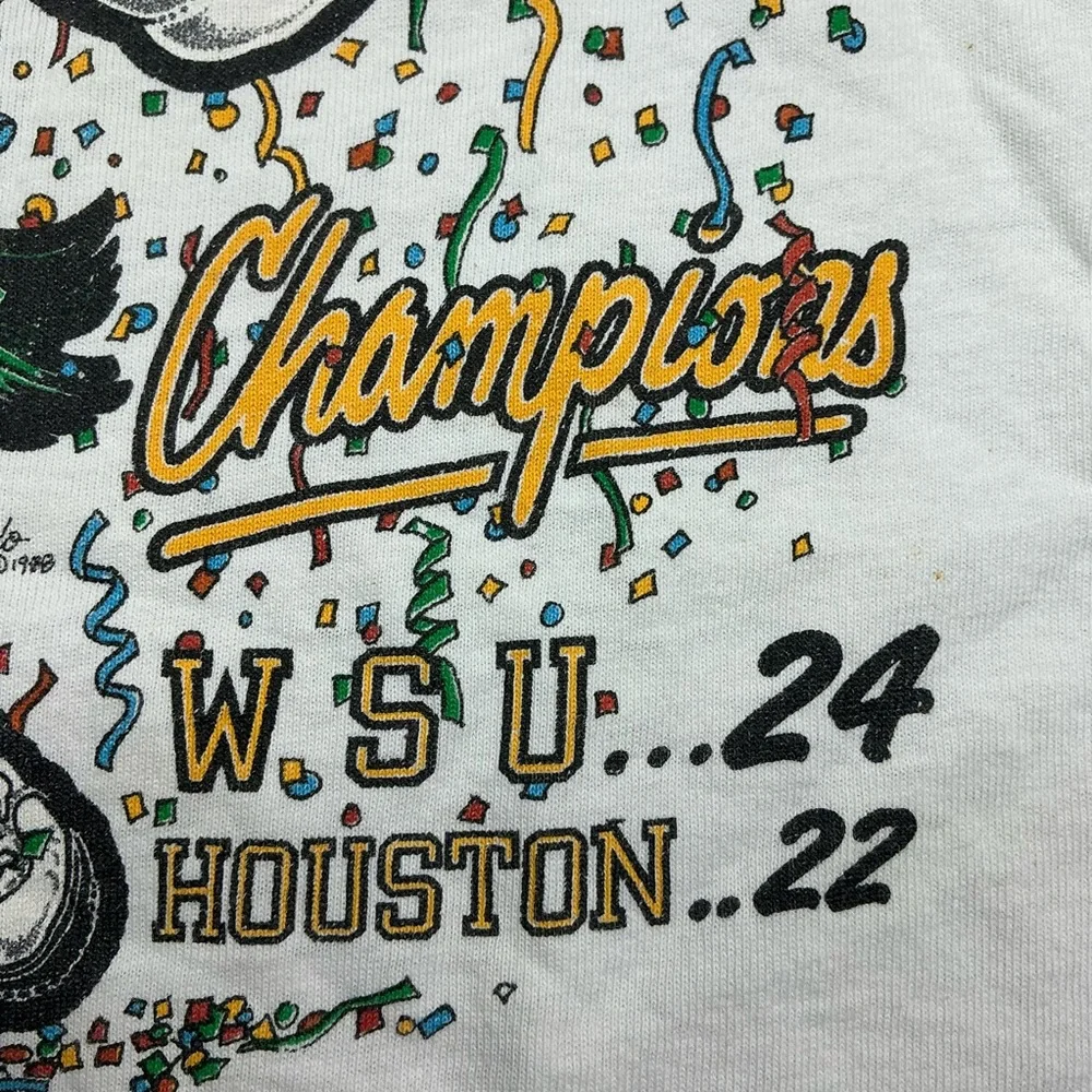 Vintage 1988 Washington State Cougars Aloha Bowl Champions single stitch Tshirt